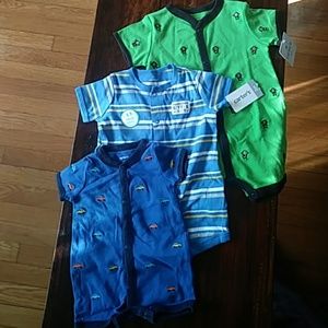 NWT Set of 3 baby boy pajamas